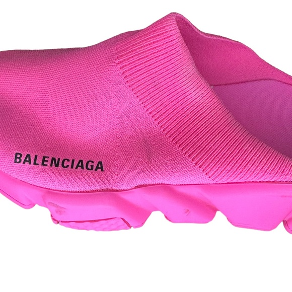 BALENCIAGA HOT PINK SPEED MULES - Picture 4 of 7